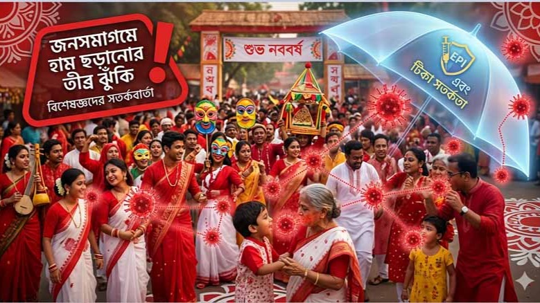 নববর্ষের জনসমাগমে হাম ছড়ানোর তীব্র ঝুঁকি