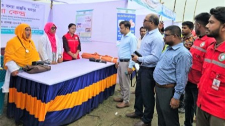 টাঙ্গাইলে বন্যার আগাম পূর্বাভাস ভিত্তিক প্রস্তুতি মহড়া অনুষ্ঠিত 