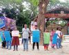 টাঙ্গাইলে গাছ কাটার প্রতিবাদে আট দফা দাবিতে মানববন্ধন